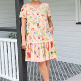 Maldives Mini Dress in little wonder peach