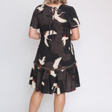 Maldives Mini Dress in poetry in motion black