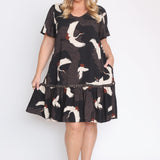 Maldives Mini Dress in poetry in motion black