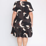 Maldives Mini Dress in poetry in motion black