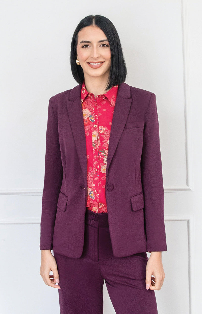 Manhattan Ponte Blazer in mulberry