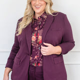 Manhattan Ponte Blazer in mulberry
