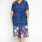 Maya Shirt Dress in daydreamers blue