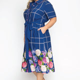 Maya Shirt Dress in daydreamers blue