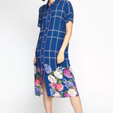 Maya Shirt Dress in daydreamers blue
