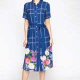 Maya Shirt Dress in daydreamers blue