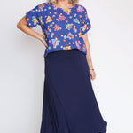 Maiocchi Must-Have Bamboo Skirt in navy - smooth and soft bamboo fabric