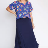 Maiocchi Must-Have Bamboo Skirt in navy - smooth and soft bamboo fabric