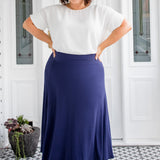 Bamboo Must Have Skirt in navy