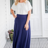 Bamboo Must Have Skirt in navy