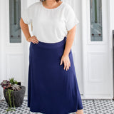 Bamboo Must Have Skirt in navy