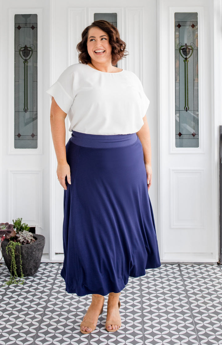 PRE-ORDER Bamboo Must Have Skirt in navy