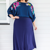 Bamboo Must Have Skirt in navy