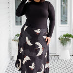 Statement printed skirt for weddings or everyday - Maiocchi Bamboo Must Have Skirt in poetry in motion