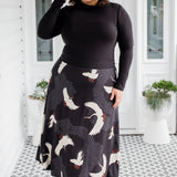 Statement printed skirt for weddings or everyday - Maiocchi Bamboo Must Have Skirt in poetry in motion
