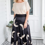 Bamboo Must Have Skirt in poetry in motion black