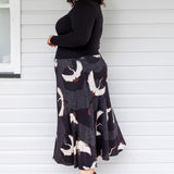 Bamboo Must Have Skirt in poetry in motion black