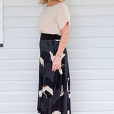 Bamboo Must Have Skirt in poetry in motion black