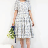 PRE-ORDER Eloise Dress in navy broderie