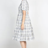 PRE-ORDER Eloise Dress in navy broderie