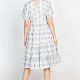 PRE-ORDER Eloise Dress in navy broderie