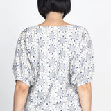 PRE-ORDER Pretty Please Reversible Top in navy broderie