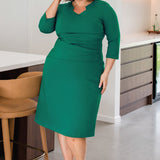 Nevenka Dress in emerald