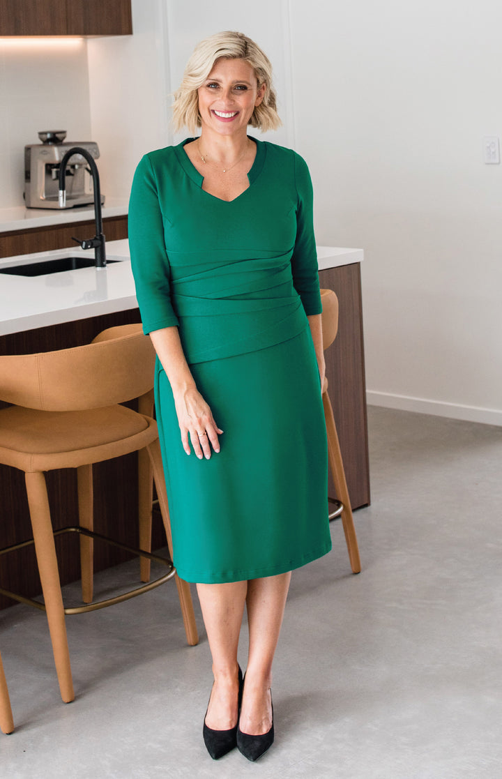 Nevenka Dress in emerald