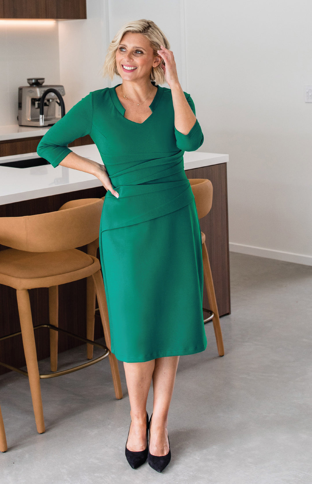 Nevenka Dress in emerald