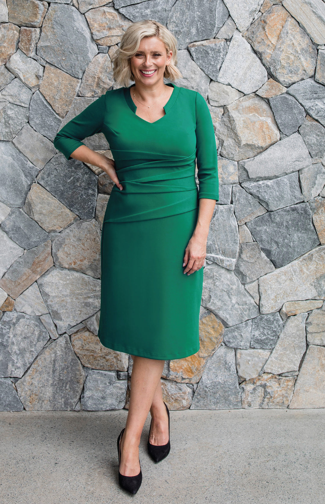 Nevenka Dress in emerald