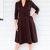 Sloane Dress in espresso