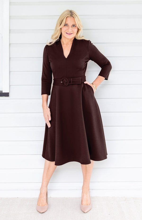 Sloane Dress in espresso