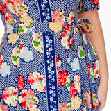 Peachy Dress in peach blossoms