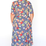 Peachy Dress in peach blossoms