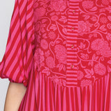 Penny Midi Dress in wonderstripe pink