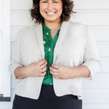 Perfect Linen Blazer in oatmeal