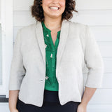 Perfect Linen Blazer in oatmeal