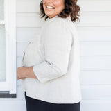 Perfect Linen Blazer in oatmeal