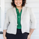 Perfect Linen Blazer in oatmeal