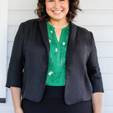 Perfect Linen Blazer in black