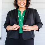 Perfect Linen Blazer in black