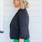 Perfect Linen Blazer in black