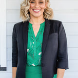 Perfect Linen Blazer in black