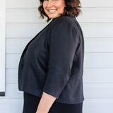 Perfect Linen Blazer in black