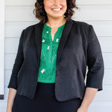 Perfect Linen Blazer in black