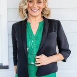 Perfect Linen Blazer in black