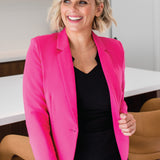 Perfect Ponte Blazer in pink