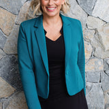 Perfect Ponte Blazer in forest