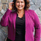 Perfect Ponte Blazer in plum
