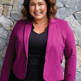 Perfect Ponte Blazer in plum